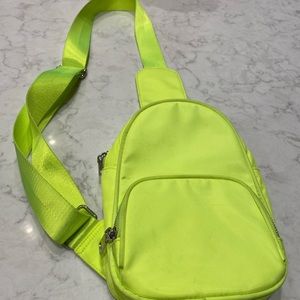 Neon green shoulder bag